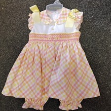 SALE NEW PRETTY ORIGINALS  DRESS BLOOMERS & HEADBAND MT02400 SIZE 24 MTHS 3 YRS
