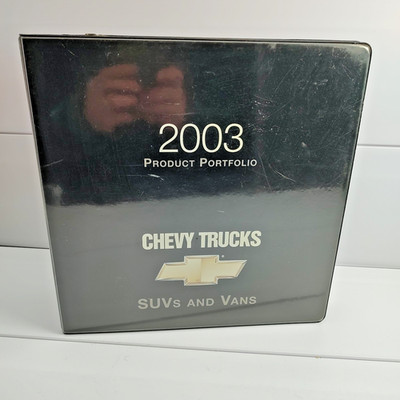 2003 Chevrolet Chevy Trucks SUVs Vans Dealer Album Product Portfolio Binder only
