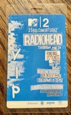 Radiohead Laminated Backstage Pass  VIP