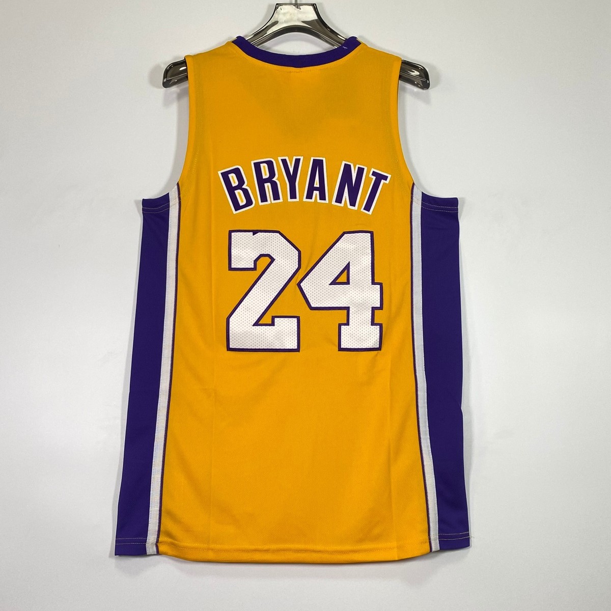 Kobe Bryant #24 Championship Edition V-neck Yellow Embroidered