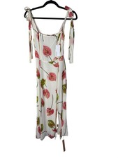 NEW Reformation Twilight Dress Cali Size 0 Floral Midi Smocked Boho Cocktail