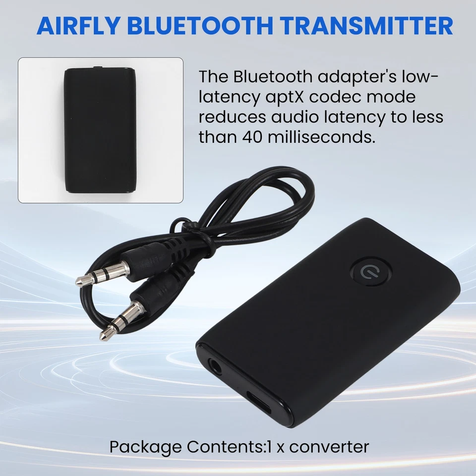 Bluetooth 5.3 Adapter for Airplane to 2  Headphones, 3.5mm Jack In-Flight9302 - Image 3 of 4
