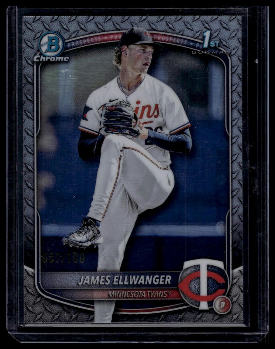 2025 Bowman Draft #BDC-164 James Ellwanger Chrome Steel Metal Refractor #/100
