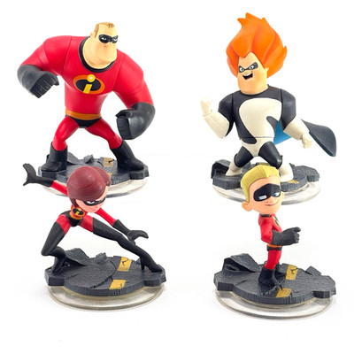Disney Infinity The Incredibles Action Figures Lot Of 4-Untested-Free Shipping