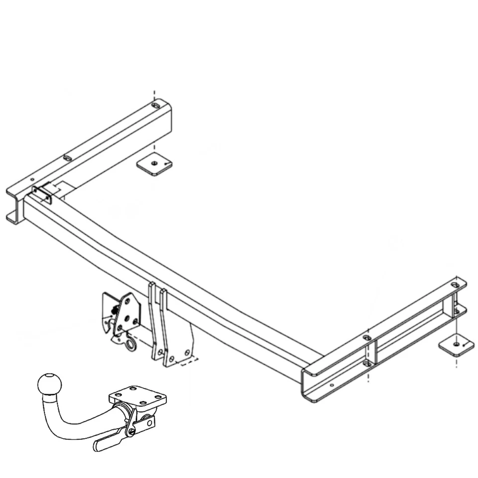 Für Audi A4 8K Limousine 07-15 GDW Anhängerkupplung abnehmbar mit 7polig spezi. - Bild 2 von 3