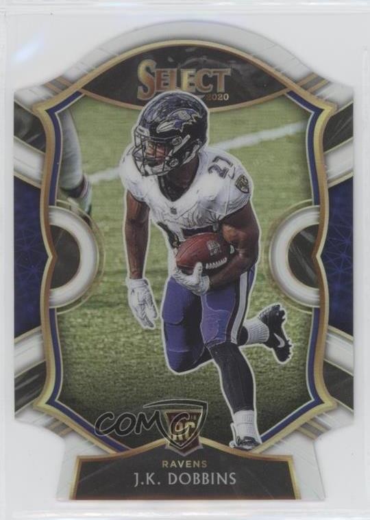 2020 Panini Select Concourse White Prizm Die-Cut JK Dobbins #52 2l4