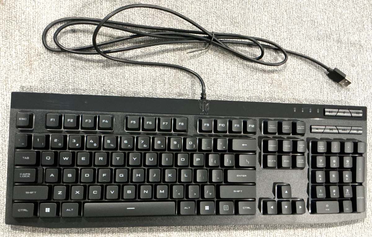 Acer Led Predator Scorpius Gaming Keyboard USB Wired “Lights Up