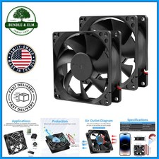 80mm 12V High-Performance Cooling Fan with 2-Pin Connector for Electronics