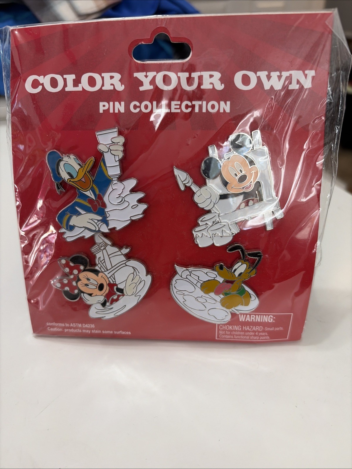 Disney Color Your Own Pin Collection 4 Pins