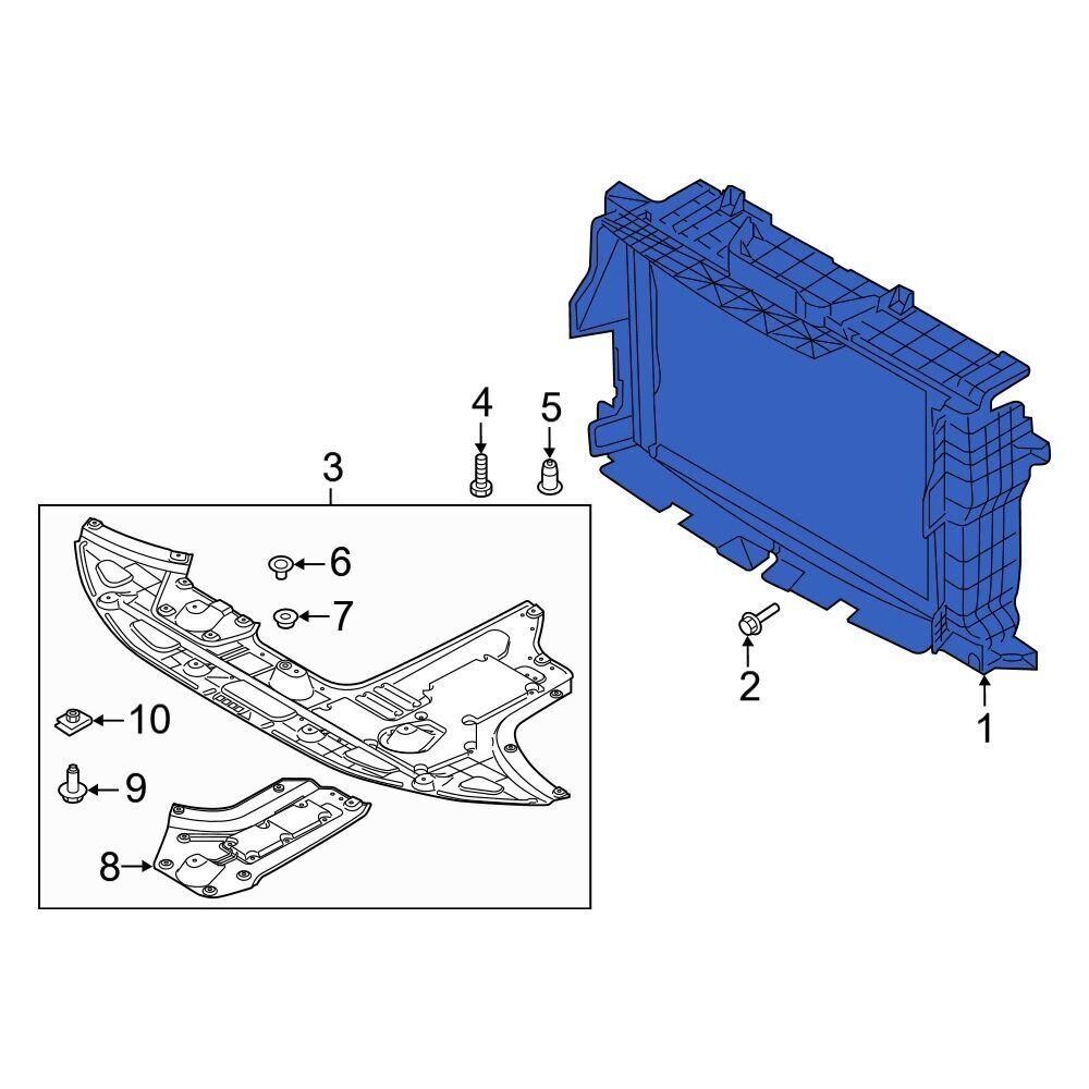 Hyundai Palisade Front Radiator Support Baffle 2023 Genuine