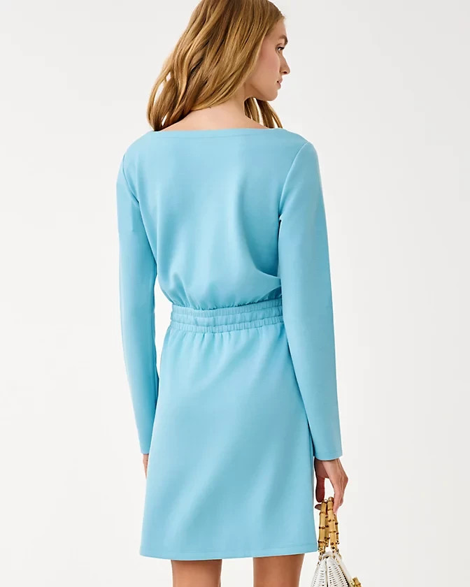 NWT Lilly Pulitzer UPF 50+ Carrick Long Sleeve Dress Color: Bellevue Bl ALL SIZE