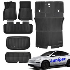 SUPER LINER Tesla Model Y Floor Mats 2025 2026 Custom Fit All-Weather 9-Pie...
