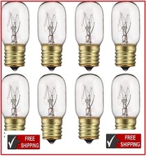 "Microwave Light Bulb for Under Range Hood Appliance Refrigerator T8 40 Watt 8pc