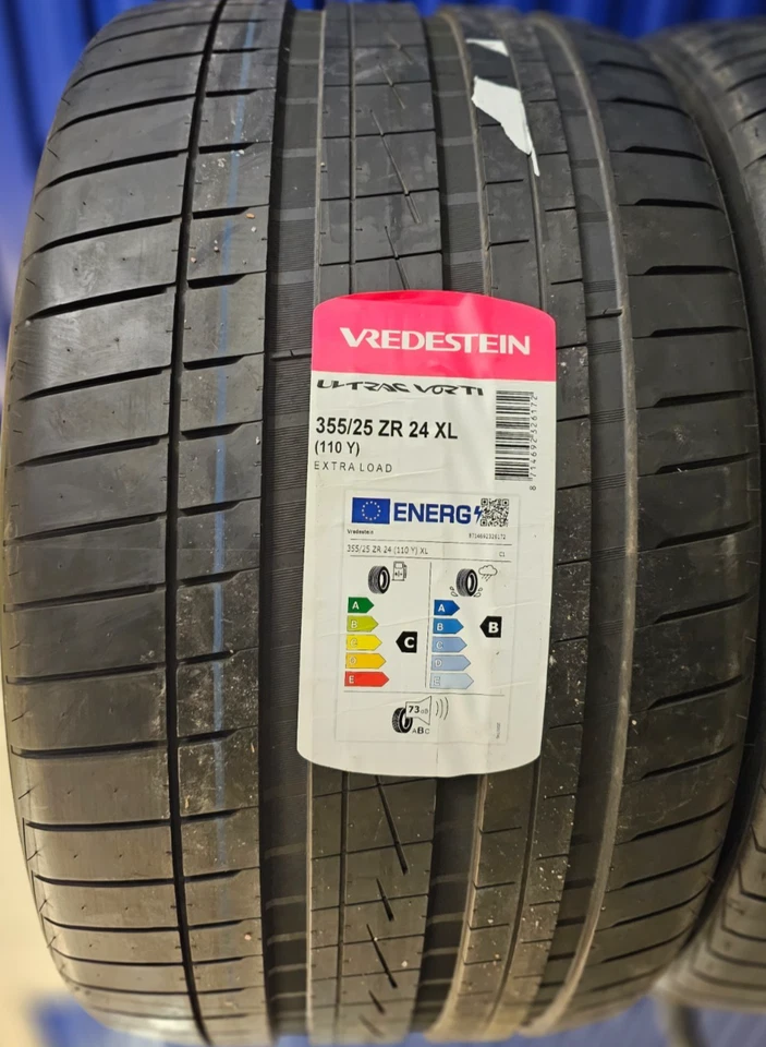 2X NEW VREDESTEIN ULTRAC PRO 355/25 ZR24 XL 110Y 355 25 24 UHP TYRES 3552524 C+B - Image 2 of 4