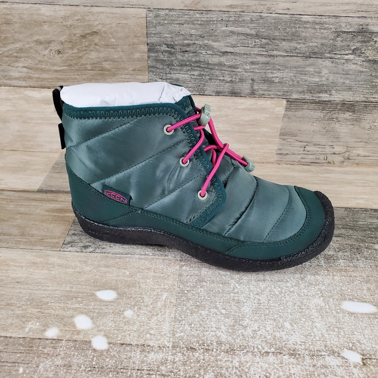 Stivali Chukka Keen Howser II per bambini taglia 3 foresta scura viola fucsia stivali impermeabili