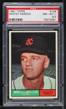 1961 Topps Whitey Herzog #106 PSA 8.5 HOF 2jq