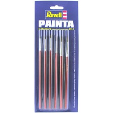 Revell Painta Brushes 6 Pack Sizes 00-4 Quality Modelling Paint Brush Set 29621