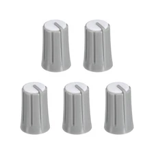 Potentiometer Control Knob ABS Guitar Knob for Bass 270 Degrees Grey White 5PCS
