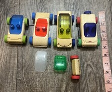 Lot Of 4 Cars Automoblox Designed By Calello Wooden Wood Extras 2010