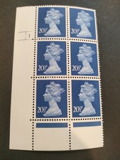 GB QEII 1983 20.5p ultramarine. SGX961. Cylinder number 1 no dot. MNH block of 6