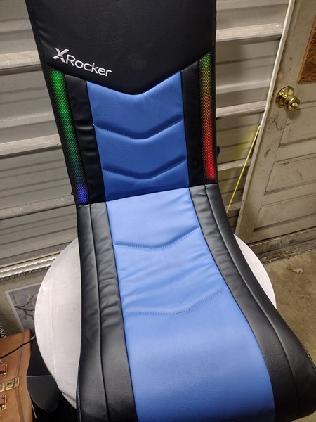 Silla Gaming Balancín Piso X Azul con Iluminación RGB - 