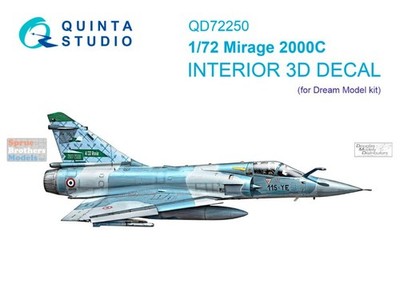 QTSQD72250 1:72 Quinta Studio 3D Decal - Mirage 2000C (DRM kit)