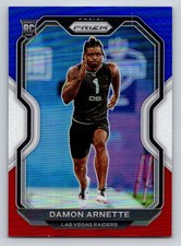 2020 Panini Prizm Prizms Red White and Blue #375 Damon Arnette (ref 187055)