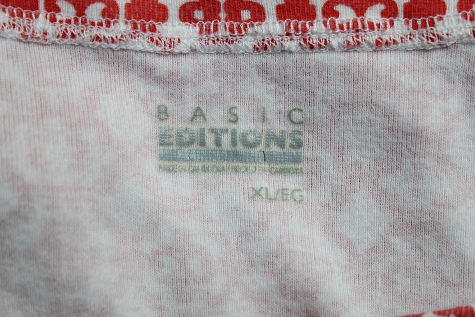 Basic Editions Shirt Womens XL Geometric Print Short Sleeve Casual Top Orange - Image 3 of 4