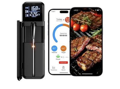 KitchenAid Wireless Digital Meat Thermometer Fast Read Oven-Safe for BBQ & Oven
