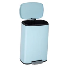 allon (50L) Trash Can with Soft-Close Foot Pedal, Fingerprint Proof 13 G Blue