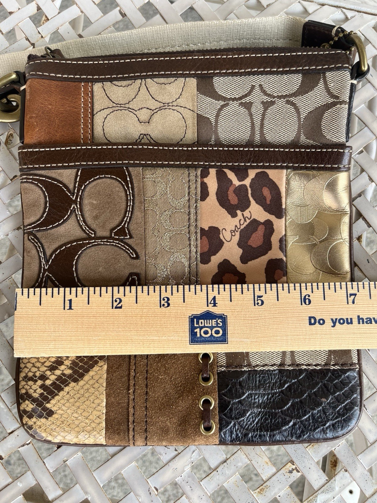 COACH Patchwork Animal Print Small Swing Pack Cro… - image 17