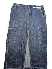 Old Navy Drapery Denim Y2K Cargo Maxi Skirt In 14 NWT