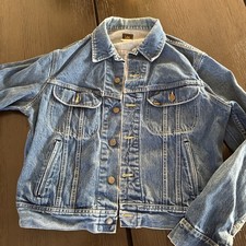 Vintage Lee Riders Denim Jacket Mens Size 44 Long Blue Trucker PATD 153438