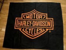 HARLEY DAVIDSON BIEDERLACK FLEECE THROW BLANKET USA MADE 53” x 48” LOGO SOFT
