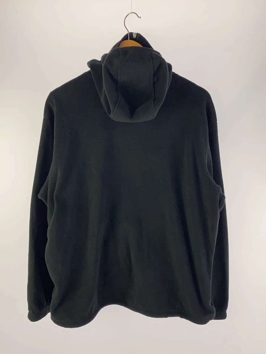 Felpa Supreme con cappuccio M poliestere nera tinta unita usata