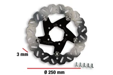 Brake disc WHOOP DISC D.external 250-thickness 3 mm fork kit F32S and F37R