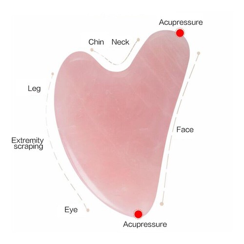 Juego de rodillos para tabla Gua Sha masaje facial corporal antienvejecimiento herramientas para adelgazar facial rosa - Imagen 15 de 18