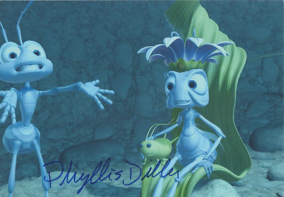 PHYLLIS DILLER signiertes 12x8 Foto A BUGS LIFE COA