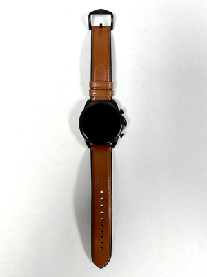 Fossil Gen 6 44mm Black Stainless Steel Case with Brown