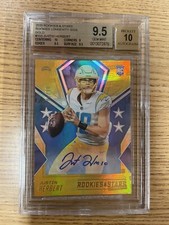 2020 Rookies & Stars JUSTIN HERBERT GOLD RC #’d 1/10 BGS 9.5 Chargers Auto Hot $