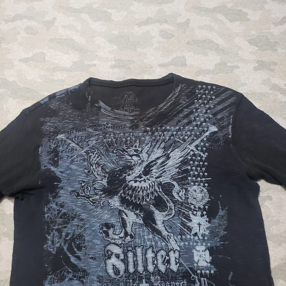 Camisa Filter Para Hombre Grande Azul Pullover Manga Larga Térmica Foto 3 de 4