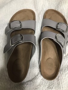 Time And Tru Footbed Slide Sandals Gray Size 11 W, No wear at all