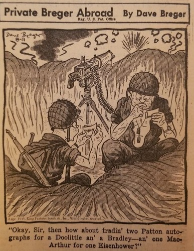 Private Breger Abroad Newspaper Cartoon August 11, 1945 - Picture 2 of 2