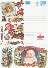 GB Stamps Aerogram / Air Letter APS92 - 1st NVI Traditional Christmas Issue1992