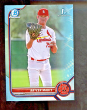2022 Bowman Draft Chrome Sky Blue Refractor Brycen Mautz #BDC-124