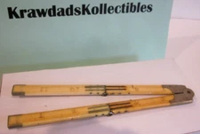 ANTIQUE 4-FOLD 12" RULER T. ASTON MAKER W/ BRITISH POSTAGE TABLES ~1830'S HTF