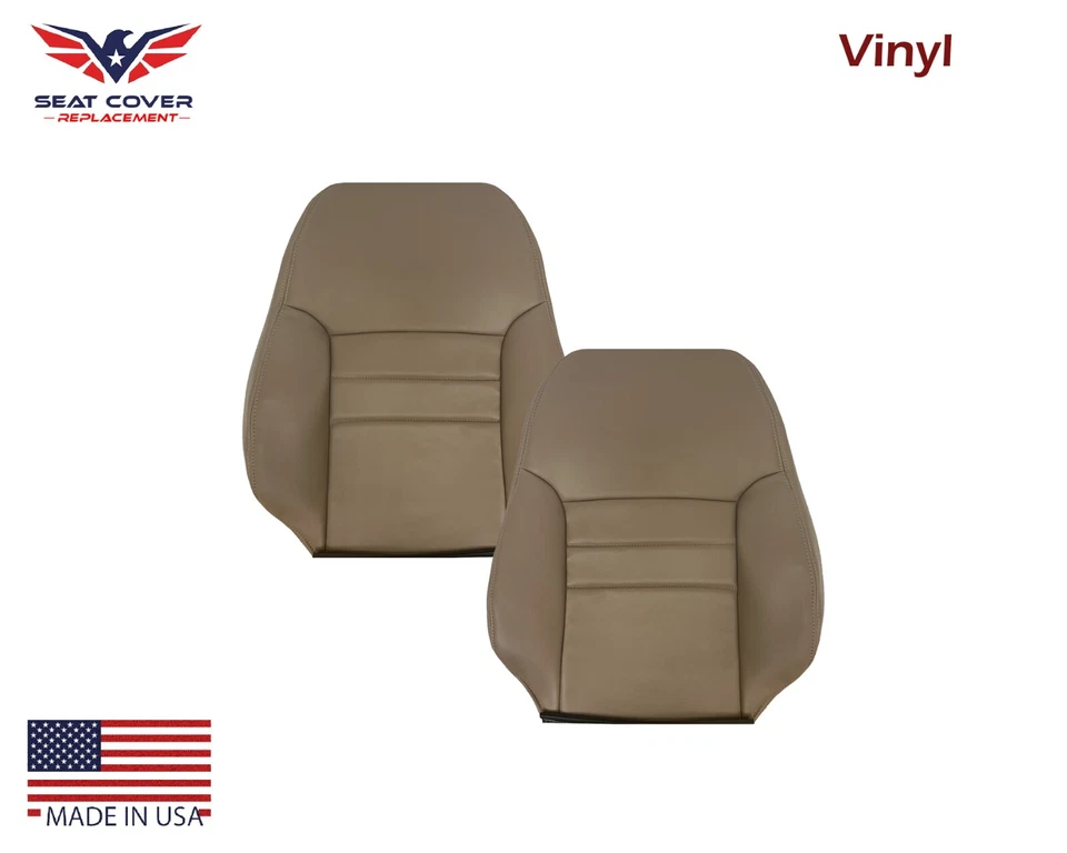 For 1994 1995 1996 1997 1998 Ford Mustang Front Replacement Seat Covers in Tan - Image 3 of 4