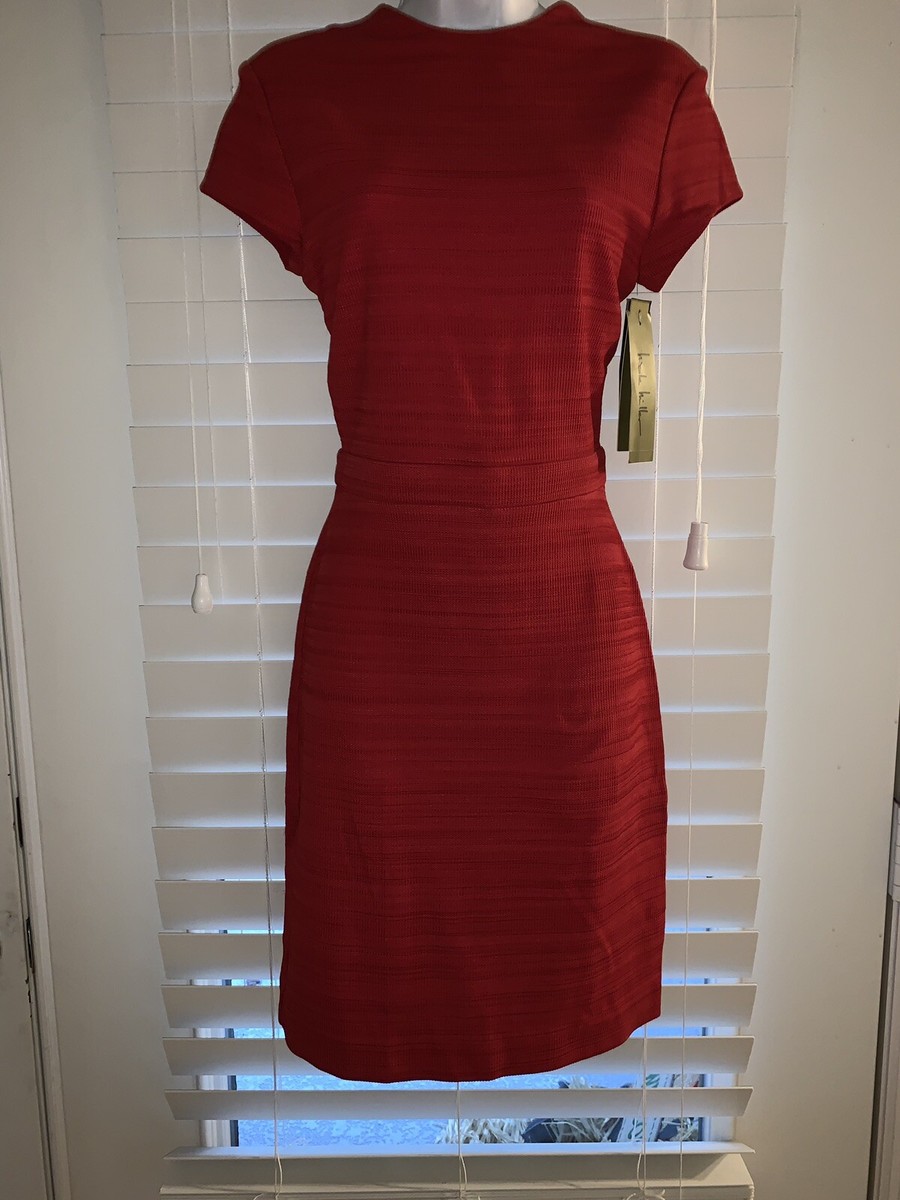 nicole miller red dress Nicole Miller Floor Length Velvet Red Dress Size 6, Tall USA Cocktail  Wedding