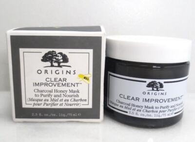 ORIGINS CLEAR IMPROVEMENT CHARCOAL HONEY MASK TO PURIFY AND NOURISH 2.5 OZ NWB
