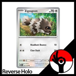 Zigzagoon 167/197 Obsidian Flames Reverse Holo Common